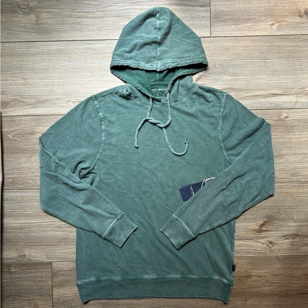 Lucky Brand | Weekend Slub Jersey Hoodie in Washed out Green (Small)